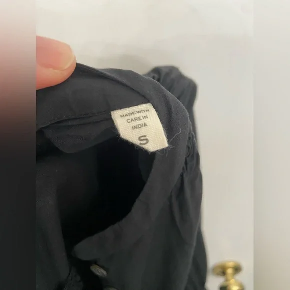 Doen Edlynne Maxi Dress Cotton Poplin Black Size Small - Picture 8 of 11